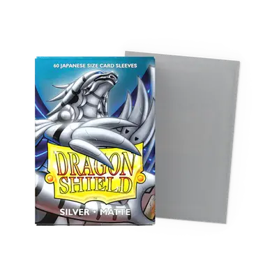 Dragon Shield Sleeves - Japanese size: Matte Silver (60 Sleeves)