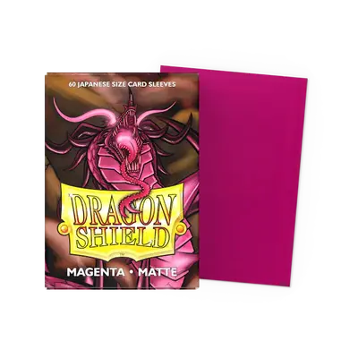 Dragon Shield Sleeves - Japanese Size: Matte Magenta (60 sleeves)