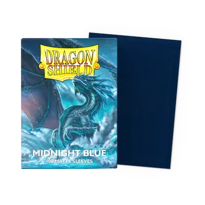 Dragon Shield Sleeves - Standard size:  Matte Midnight Blue (100 Sleeves)