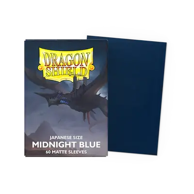 Dragon Shield Sleeves - Japanese Size: Matte Midnight Blue (60 Sleeves)