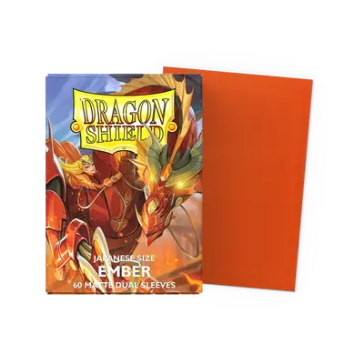 Dragon Shield Dual Sleeves - Japanese Size: Matte Ember (60 sleeves)