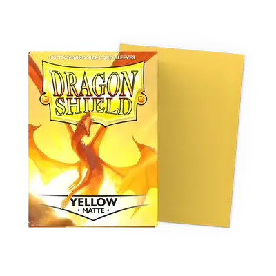 Dragon Shield Sleeves - Standard size: Matte Yellow (100 Sleeves)
