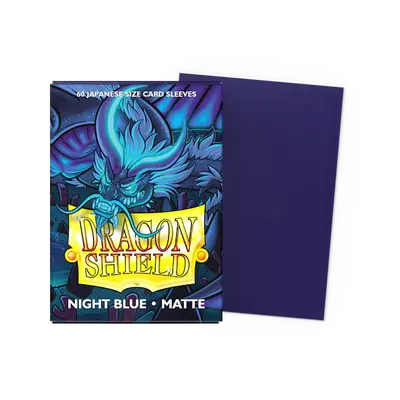 Dragon Shield Sleeves - Japanese Size: Matte Night Blue (60 sleeves)