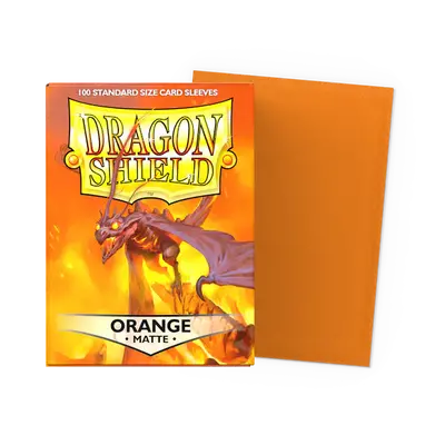 Dragon Shield Sleeves - Standard Size: Matte Orange (100 sleeves)