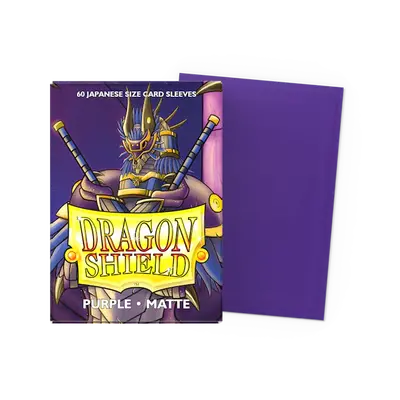 Dragon Shield Sleeves - Japanese size: Matte Purple (60 Sleeves)