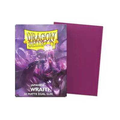 Dragon Shield Dual Sleeves - Japanese size:  Matte Wraith (60 Sleeves)