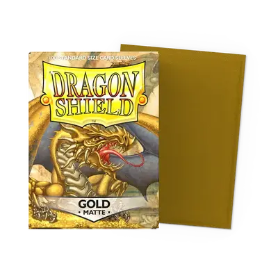 Dragon Shield Sleeves - Standard size: Matte Gold (100 Sleeves)