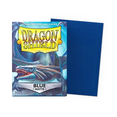 Dragon Shield Sleeves - Standard Size: Matte Blue (100 sleeves)