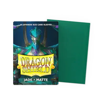 Dragon Shield Sleeves - Japanese size:  Matte Jade (60 Sleeves)