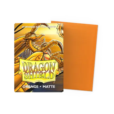 Dragon Shield Sleeves - Japanese size: Matte Orange (60 Sleeves)