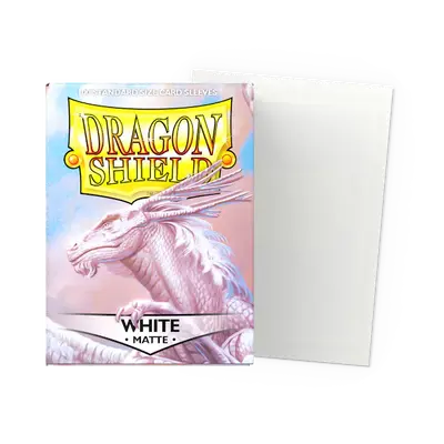 Dragon Shield Sleeves - Standard size:  Matte White (100 Sleeves)