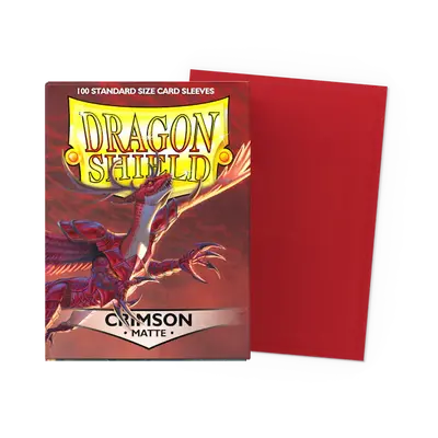 Dragon Shield Sleeves - Standard size:  Matte Crimson (100 Sleeves)