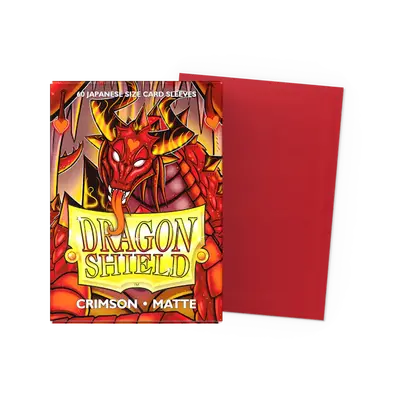Dragon Shield Sleeves - Japanese size: Matte Crimson (60 Sleeves)