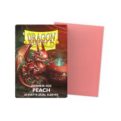 Dragon Shield Dual Sleeves - Japanese Size: Matte Peach (60 sleeves)