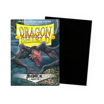 Dragon Shield Sleeves - Standard size:  Matte Black (100 Sleeves)