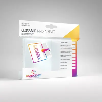 Gamegenic Sleeves - Standard Size: Inner Sealable (100 Sleeves)