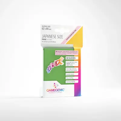 Gamegenic Prime Sleeves - Japanese Size: Green (60 Sleeves)