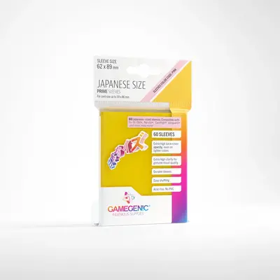 Gamegenic Prime Sleeves - Japanese Size: Yellow (60 Sleeves)