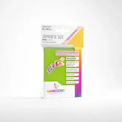 Gamegenic Prime Sleeves - Japanese Size: Lime (60 Sleeves)
