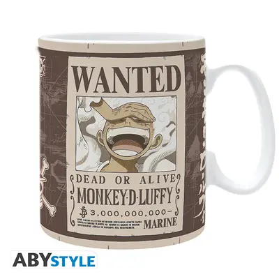 One Piece: Mug - "Wanted Luffy" (460ml)