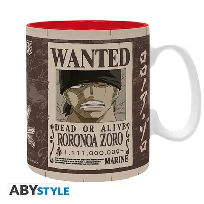 One Piece: Mug - "Wanted Zoro" (460ml)