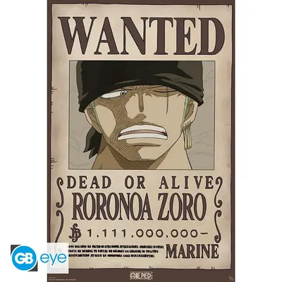 One Piece: Poster 91.5x61 - Wanted Zoro (Wano)
