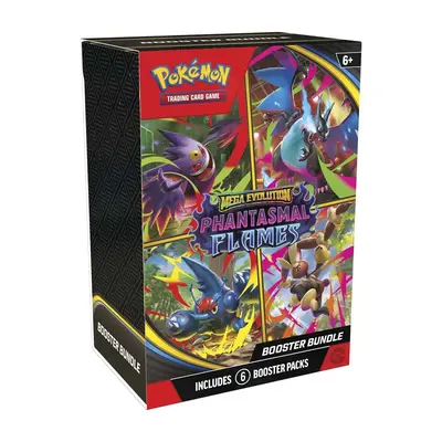 Pokemon TCG - Mega Evolution Phantasmal Flames: Booster Bundle (6 Booster Packs)