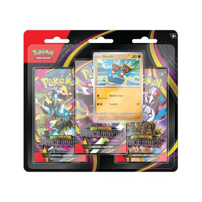 Pokemon TCG - Mega Evolution Pitch Black: Binacle 3-Booster Blister