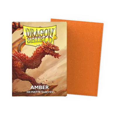 Dragon Shield Sleeves - Standard size:  Matte Amber (100 Sleeves)